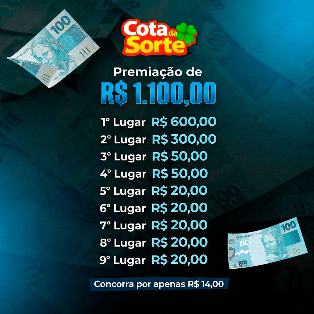 1° RAPIDINHA VALENDO R$ 1.100,00